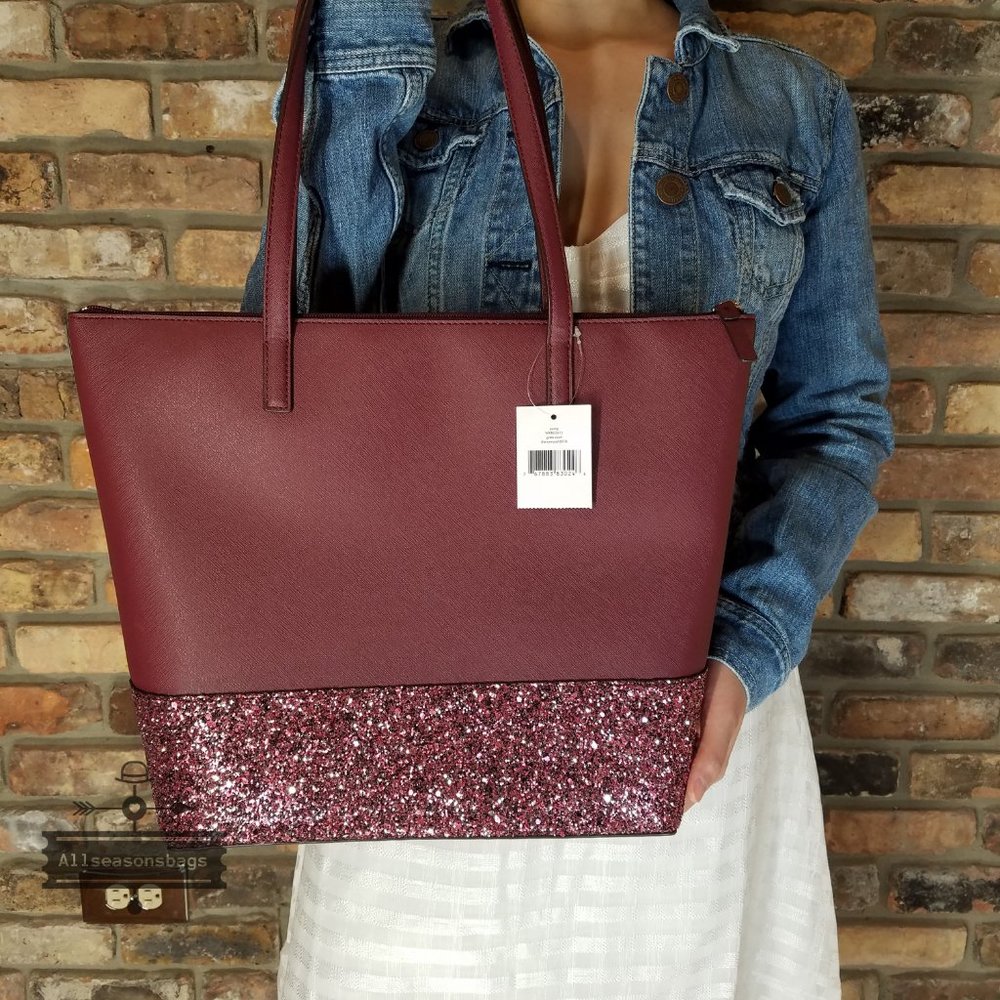 Kate spade PENNY greta court LARGE tote Cherrywood - Picture 2 of 9